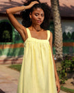 Light Yellow Linen Mini Dress | ZALXNDRA
