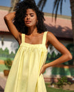 Light Yellow Linen Mini Dress | ZALXNDRA