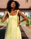 Light Yellow Linen Mini Dress | ZALXNDRA