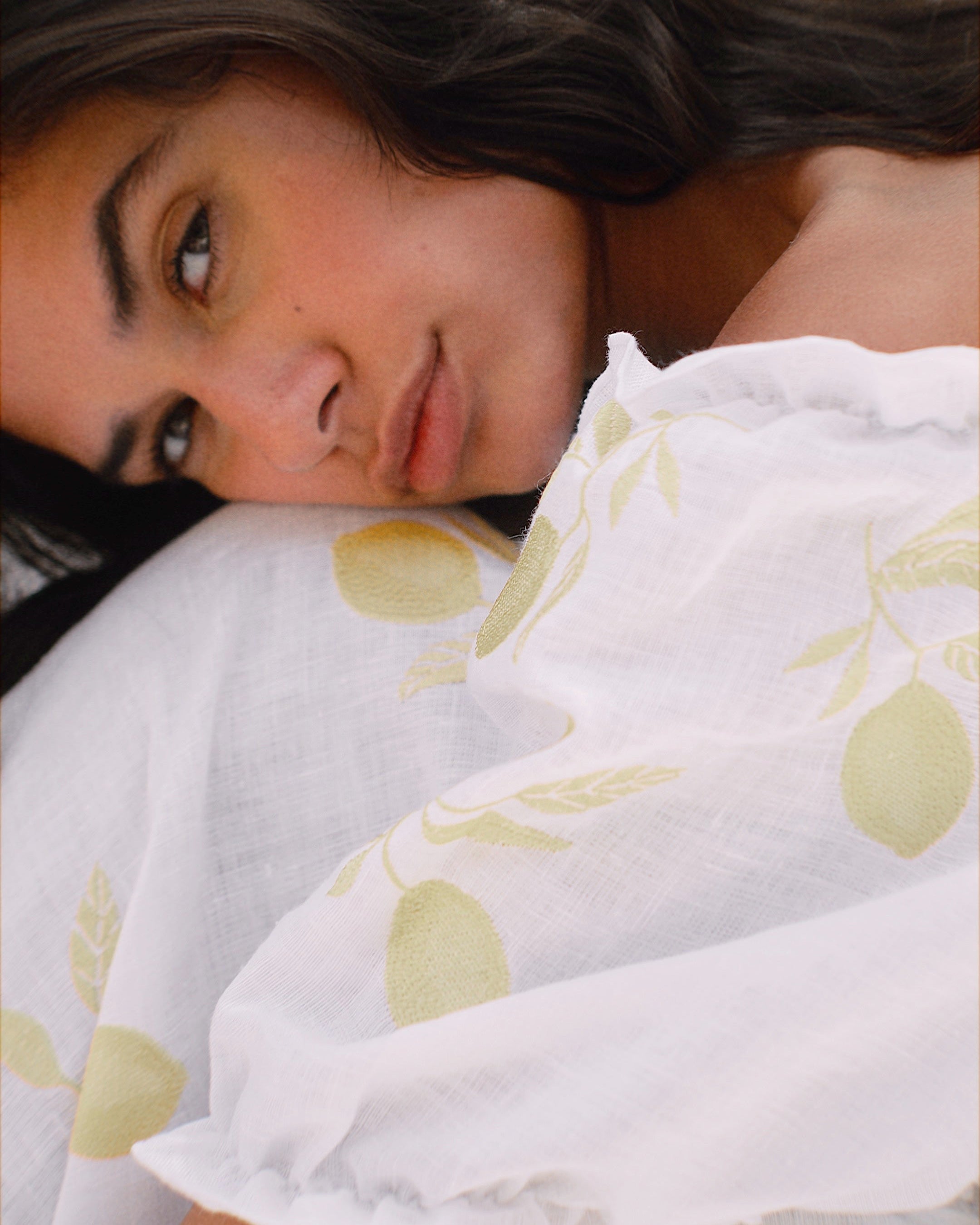 White Embroidered Linen Dress | ZALXNDRA